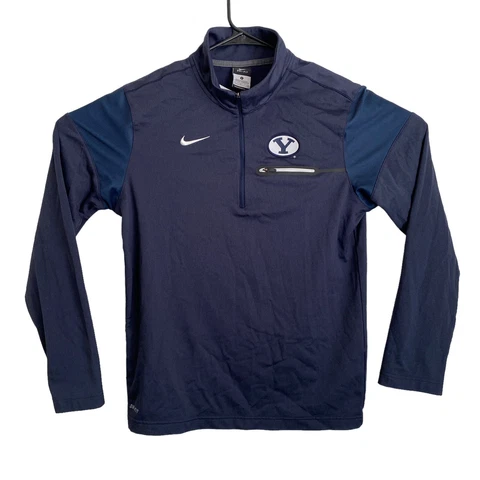 Nike BYU Cougars Elite 1/2 Zip Coches Jacket Men’s Size S Cover