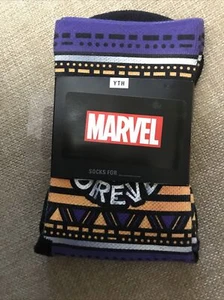 Rock Em Youth Black Panther Wakanda Forever Crew Socks Superhero Marvel New - Picture 1 of 2