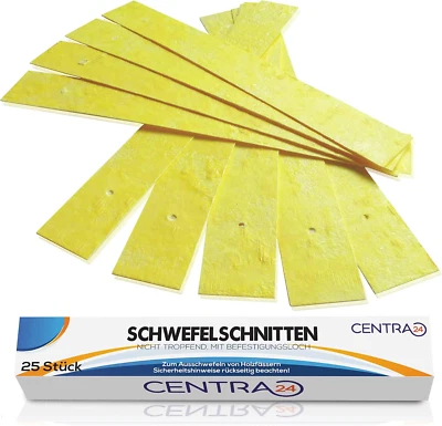 Centra24 Premium Schwefelschnitten, 25 Stück, Nicht Tropfend, Schwefelstangen Zu - Bild 1 von 4