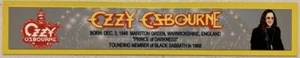 OZZIE OSBOURNE FULL COLOR NAME PLATE - Picture 1 of 1