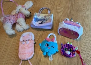 Little Girls Purse Lot of 6 Ty, Claire’s, Shopkins, Poodie & Co., Frozen, NaNa - Picture 1 of 7
