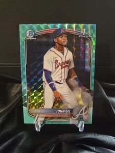 2025 Bowman Chrome - John Gil 1st Bowman BCP-172 /125 Aqua Geometric Refractor  - Picture 1 of 3