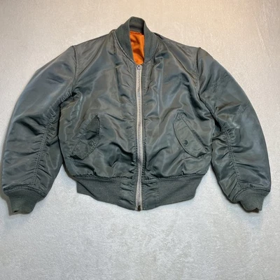 Chaqueta Bomber MA1 Militar De Colección Para Hombre Talla Mediana Vietnam Ideal Reversible Foto 1 de 4
