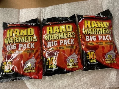 Calentadores Grabber Paquete Grande 10+ Horas Calentadores de Manos, 60 Grabber 30 Pares Exp 07/29 Foto 1 de 3