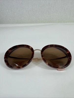 *Frames Only* AS-IS* Prada BrownPeach Gradient SPR16Q Oval Sunglasses - Image 1 of 4