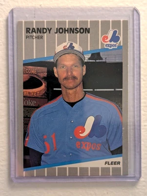 1989 Fleer Randy Johnson # 381 RC! Near Mint or Better! - Image 1 of 2