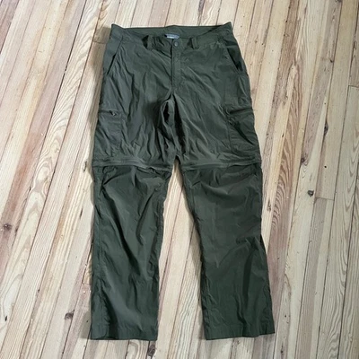 LLBean Men's Convertible Cargo Zip Off Pants Hiking Outdoor Olive Green 35x32 - Image 1 of 4