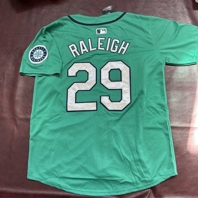 Cal Raleigh Jersey Green Seattle Mariners #29 Stitched Large Mens - Image 1 of 4