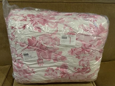 Pottery Barn Teen LoveShackFancy Garden Damask Pink Smocked quilt TWIN NWOT $199 - Image 1 of 4