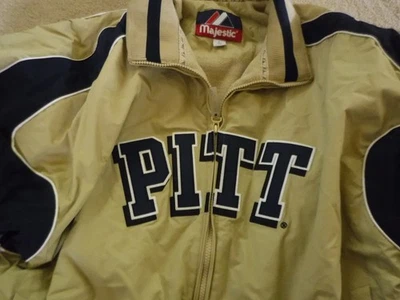 PITT PANTHERS LINED WINTER COAT VINTAGE MAJESTIC SIZE LARGE IN GREAT SHAPE - Image 1 of 4
