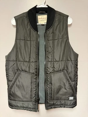 Men’s Quilted Sleeveless Full Zip Vest, Color, Black Size Medium - Image 1 of 3