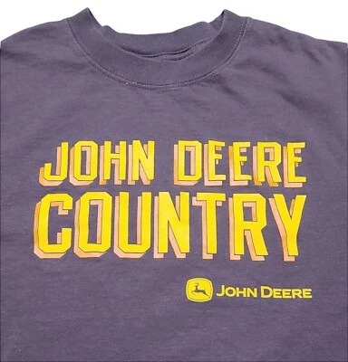 John Deere Country Shirt Boys Size XL(18) JD Logo S/S 100% Cotton Ag Farming FFA - Image 1 of 4