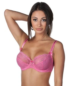 Alegro Innocent Lily Unlined Full Busted Sheer Lace Underwire Bra 9005A - Picture 1 of 12