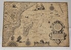 Antique Early Jan Hyugen Van Linschoten Map Africa Madagascar Dutch Engraving