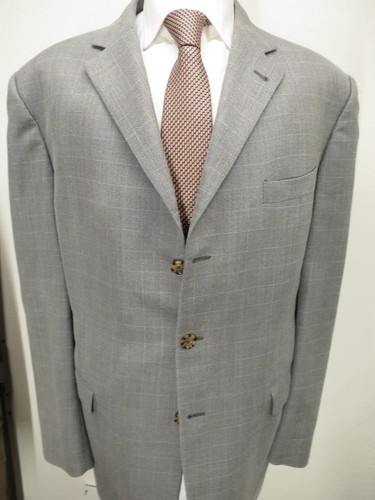 Cappotto sportivo Burberry "Kensington" birdseye windowpane seta lana taglia 44 L Q10