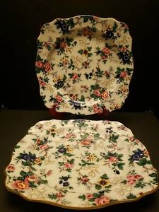 2- LARGE Crown Ducal "Ascot" Charger platter  plates 12 x 12 in, Scalloped edge  - Picture 1 of 12