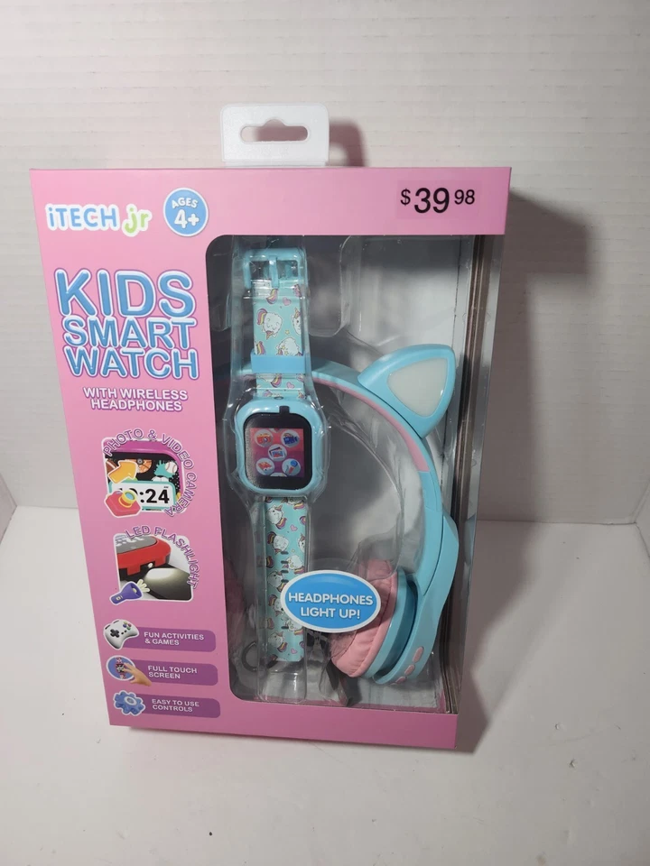 iTech Junior IJ310B-K06 Kids Girls Unicorn Silicone Strap Smartwatch With On Ear