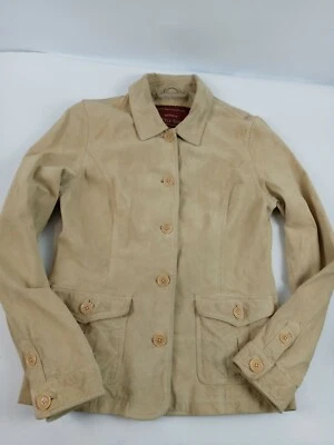 Chaqueta Eddie Bauer Seattle Mujer Talla Mediana Gamuza Beige Chaqueta Foto 1 de 4