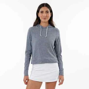 Rhoback Women's Tempo Performance Hoodie in Heather Steel Grey Size Small BNWT - Picture 1 of 8