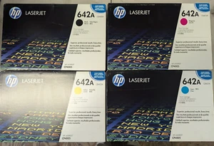 ✨ JUEGO ORIGINAL 4 CARTUCHOS DE TÓNER HP 642A CB400A CB401A CB402A CB403A CP4005 - Imagen 1 de 5