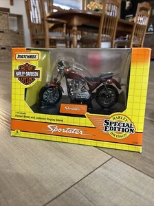 Matchbox Harley Davidson Sportster Motorcycle Red 1:15 Die cast - Picture 1 of 3