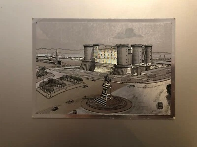 CARTOLINA NAPOLI PIAZZA MUNICIPIO MASCHIO ANGIOINO ARGENTATA NON VIAGGIATA 55 - Immagine 1 di 2