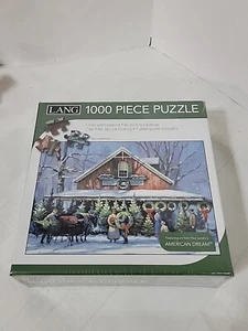 Lang 1000 Piece Christmas Puzzle Linen Embossed Susan Winget Heart and Home new - Picture 1 of 2