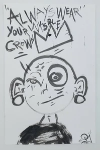 Original Outsider Art Acrylic Painting on paper by NYC graffiti artist BRUHSERKO - Picture 1 of 3