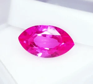 7.87 Ct Natural Pink Sapphire Loose Gemstone Certified Marquise Cut Sapphire - Picture 1 of 11