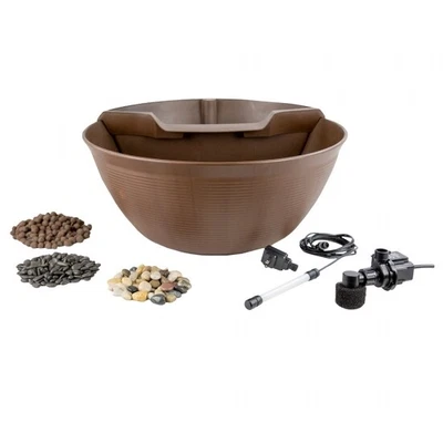 Aquascape #78325 AquaGarden Mocha Mini Patio Pond w/ Waterfall Kit 23.5" D. - Image 1 of 3