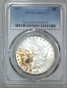 1897 P Morgan Silver Dollar PCGS MS63 Just Graded New Holder #J69Z - Picture 1 of 4