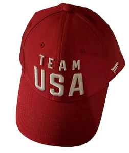 Team USA Fanatics Men’s Logo Solid Structured Adjustable Snapback Hat Red New - Picture 1 of 2