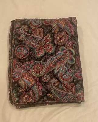 MANTA VERA BRADLEY PAISLEY PARISINA POLAR NEGRA EN MUY BUENA CONDICIÓN Foto 1 de 4