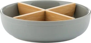 Taifun World Foods Steinzeug Serviergeschirr mit Trennwand 21 cm blau zum Servieren - Bild 1 von 5