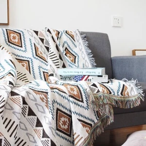 Large -XXL Tribal Indian Aztec Deco Sofa Throw Blanket Beach Camping Picnic Rug - Bild 1 von 17
