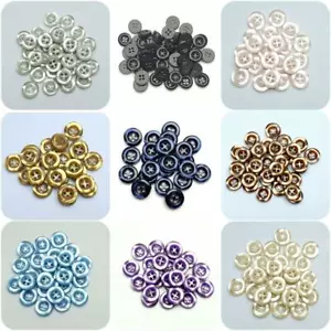 10 pieces button buttons mother of pearl 8 mm 10 mm 1 cm 0.8 cm synthetic fabric high quality - Picture 1 of 10