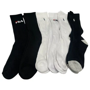 Men's FILA/Polo Cotton Socks 6 Pairs Size 11-13 - Picture 1 of 1