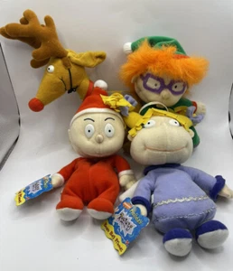 Vintage 1997 Nickelodeon Rugrats Holiday Bean Bag - Spike Chuckie Spot Angelica - Picture 1 of 9