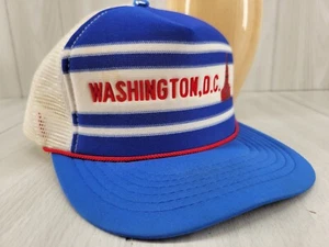 Vintage 90s WASHINGTON DC US Capitol Snapback Hat Trucker Foam Front Mesh Back - Picture 1 of 11