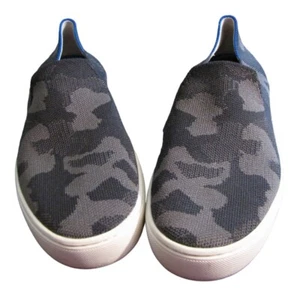 Rothy's 9 Gray Camo Comfort Slip On Shoes Loafers Sneakers - Picture 1 of 4