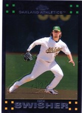 2007 Topps Chrome   Nick Swisher #1 Oakland Athletics