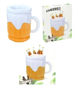 Inflatable Drinks Cooler Beer Mug Glass Ice Bucket BBQ Summer Pool Party Gift - Picture 1 of 6
