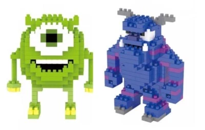 LNO Mike and Sulley Monster Inc. 3D-Puzzle Nano-Bausteine Zum Selbermachen Figur