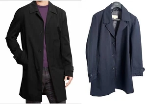 Michael Kors Franklin Jacket Coat Overcoat All- season 42/44Long Large Navy - Picture 1 of 11