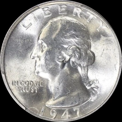 1947 S Washington Quarter PCGS MS65 RPM #1 FS-501 & DDO FS-101 Mint Error - Image 1 of 4