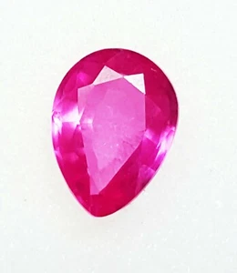 3.25 Ct Loose Gemstone Natural Pink Sapphire Pear Cut Certified With Free Gift - Picture 1 of 6