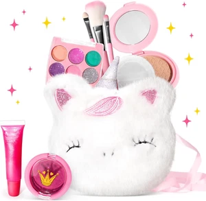 Kids Makeup Kit Real Non Toxic Washable Pretend Play Toy Gift for Little Girls - Picture 1 of 7