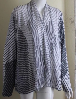 COMFY USA Sz 2X Art-to-Wear Crinkled Open Jersey Knit Jacket Funky Fun  - Image 1 of 4