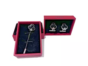 Hugo Boss Manschettenknöpfe und Krawattennadel,silberfarben, nagelneu, - Bild 1 von 5