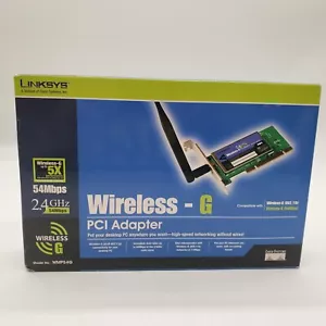 Linksys Wireless-G PCI Adapter Desktop Wi-Fi Card 2.4GHz Network WMP54G NIB - Picture 1 of 4